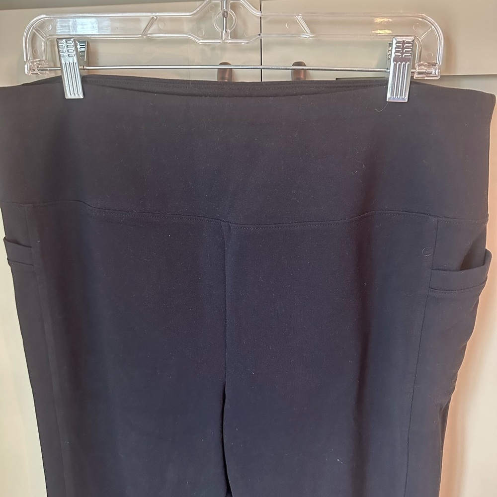 EUC T by TALBOTS Black Leggings SZ XL, side pockets - Picture 6 of 7